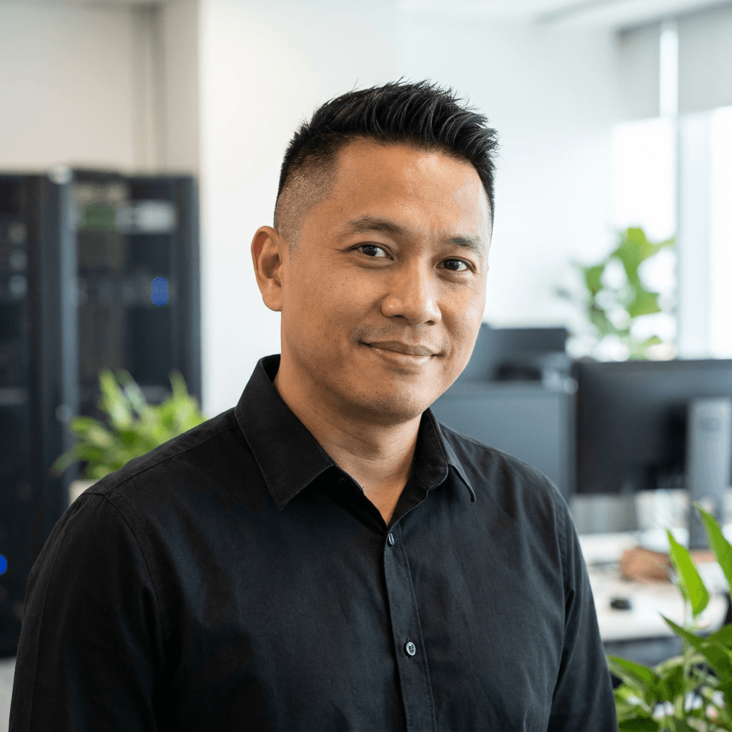 Professional male office manager in a modern office